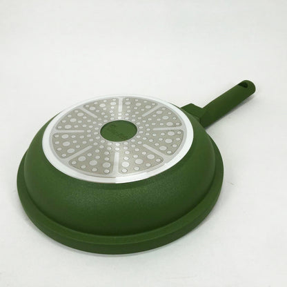 Сковорода Con Brio CB-2026 Eco Granite Premium 20 см, сковорода качественная на плиту. Цвет: зеленый