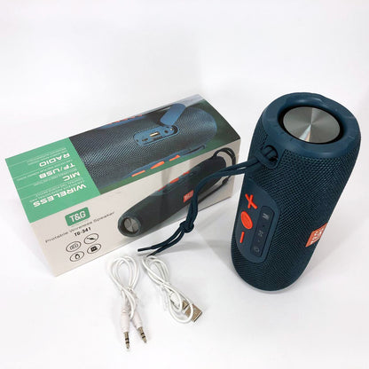 Портативная Bluetooth колонка TG341 со шнурком, Беспроводная колонка портативная мощная. Цвет: синий