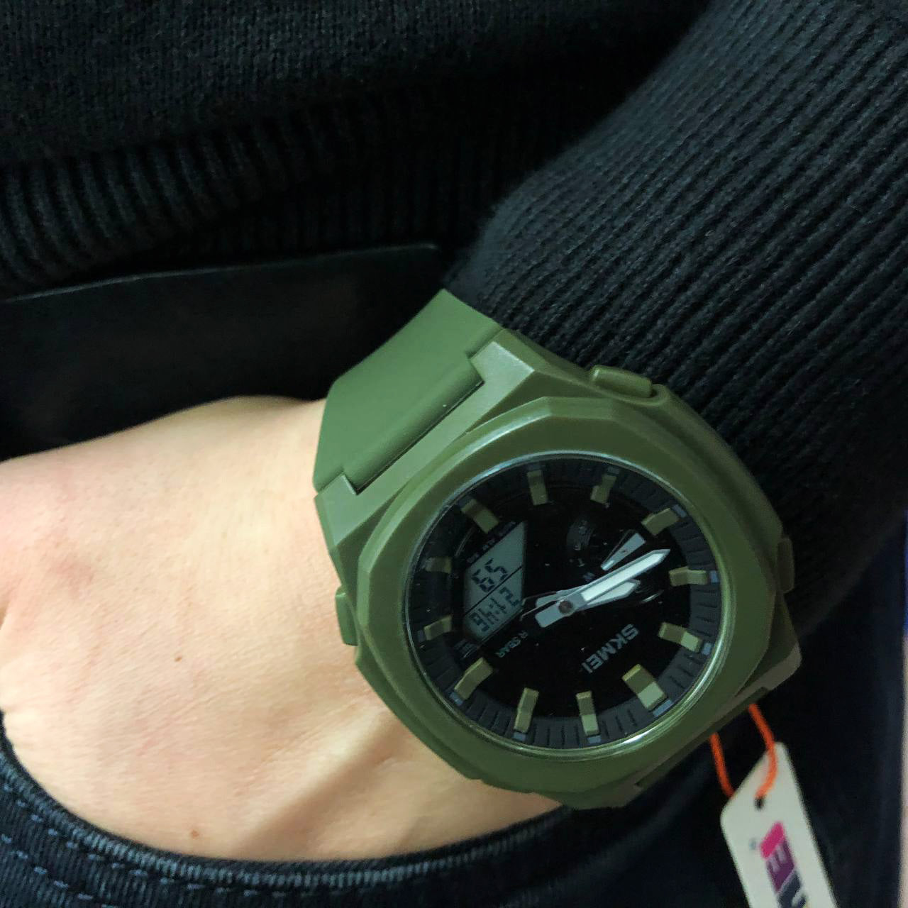 Часы наручные мужские SKMEI 2091AGWT, армейские часы противоударные, военные тактические часы