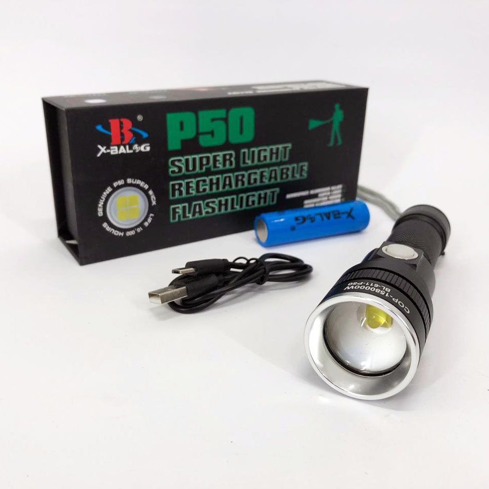 Фонарь аккумуляторный Bailong BL-611-P50, Фонарик полис, Тактичный фонарь, Ручной фонарик led