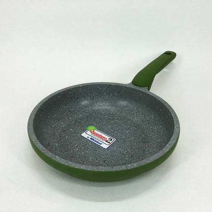 Сковорода Con Brio CB-2026 Eco Granite Premium 20 см, сковорода качественная на плиту. Цвет: зеленый