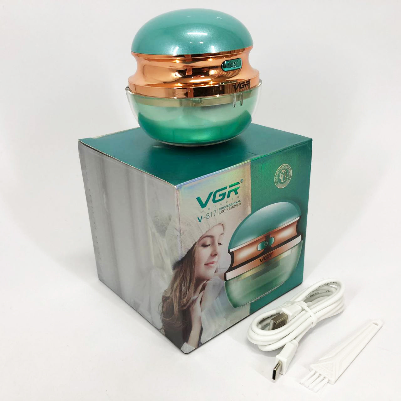Машинка для удаления катышков VGR V-817, Машинка для удаления катышков хорошая. Цвет: зеленый