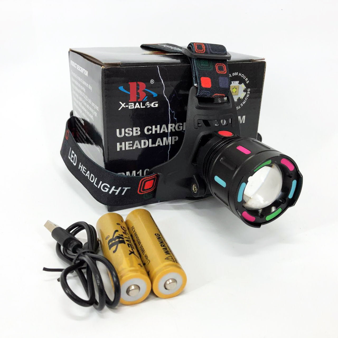 Фонарь налобный аккумуляторный SY-8087-PM10-TG, Фонарик налобный мощный, Налобный прожектор