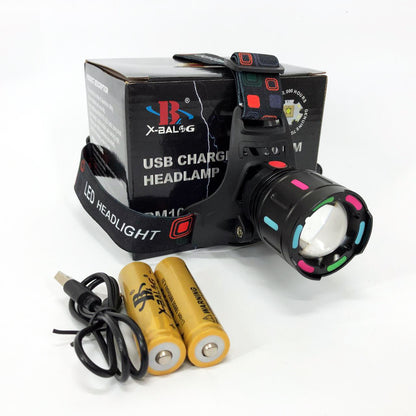 Фонарь налобный аккумуляторный SY-8087-PM10-TG, Фонарик налобный мощный, Налобный прожектор