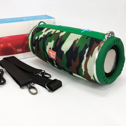 Портативная колонка TG642 с RGB подсветкой и ремешком, колонка для вечеринки. Цвет: камуфляж