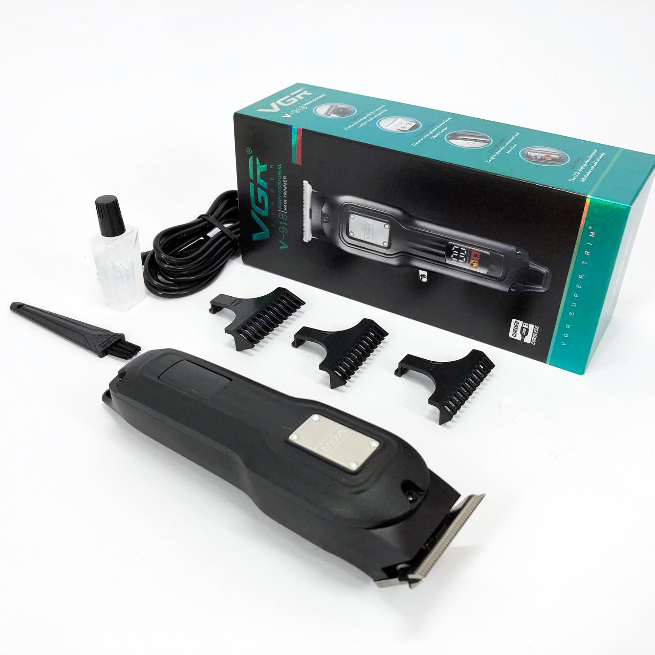 Машинка для стрижки волос VGR V-918, Беспроводная электробритва, Машинка для стрижки волос домашняя