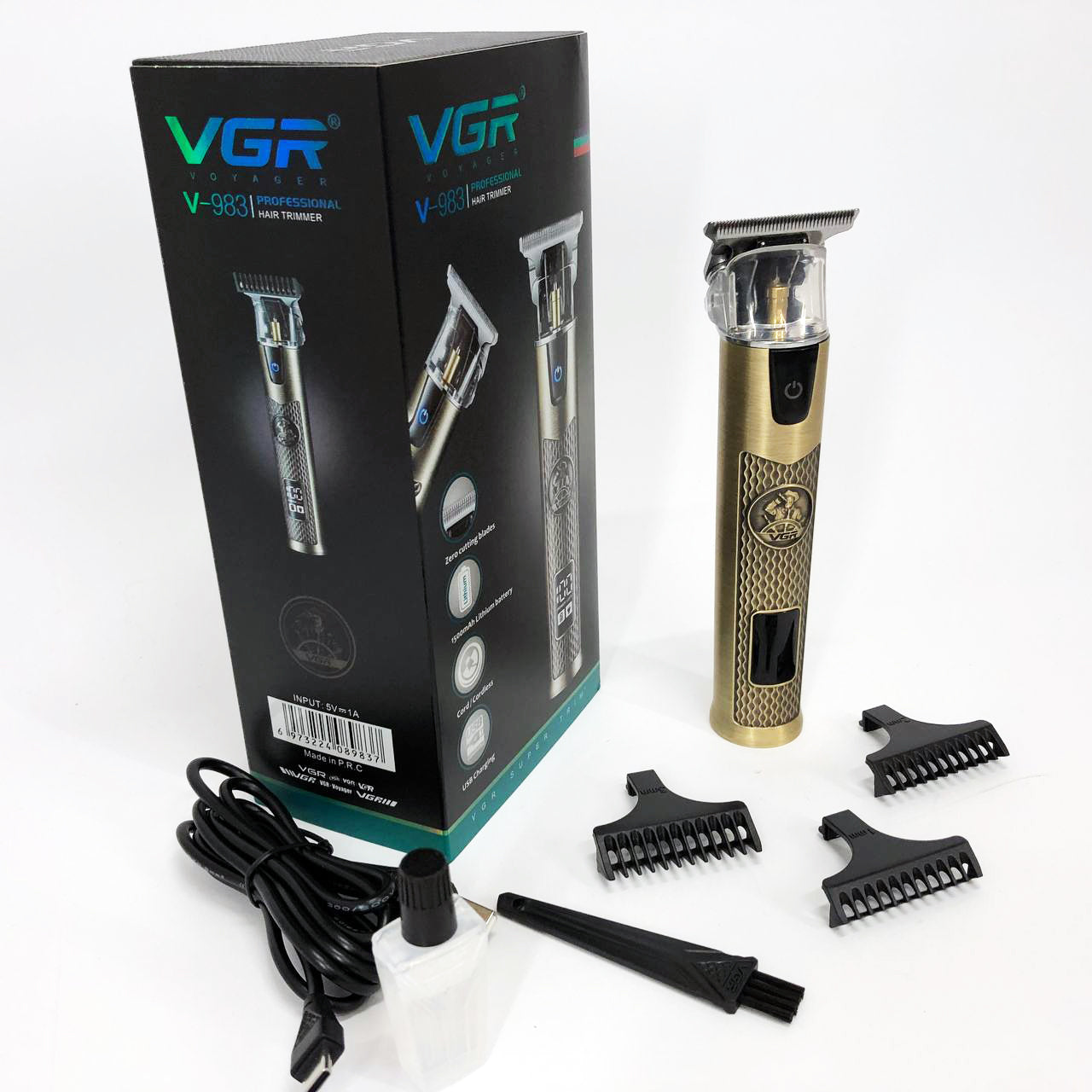 Машинка для стрижки волос VGR V-983, Беспроводная электробритва, Электромашинка для волос