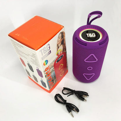 Bluetooth колонка портативная TG656 FM-радио, мощная переносная акустическая колонка. Цвет: фиолетовый