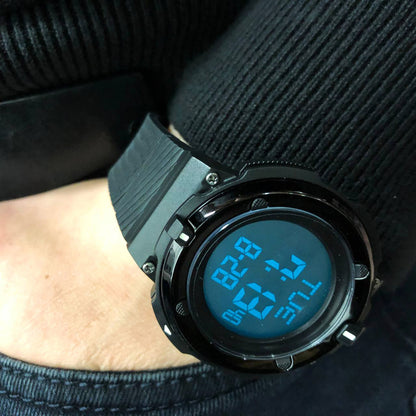 Часы наручные мужские SKMEI 2010BKWT BLACK-WHITE, часы армейские скмей, часы спортивные. Цвет: черный