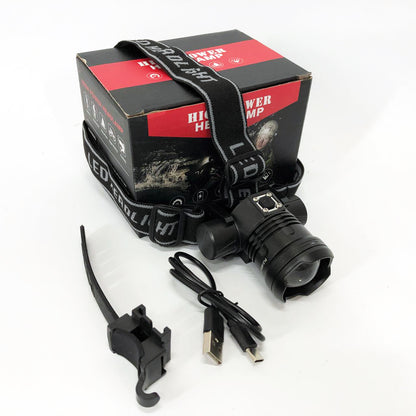 Фонарь налобный PLD-5835-P50 с велокреплением, фонарь аккумуляторный для рыбалки, водонепроницаемый