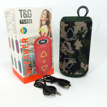 Bluetooth колонка портативная TG656 FM-радио, Громкая колонка для вечеринки. Цвет: камуфляж