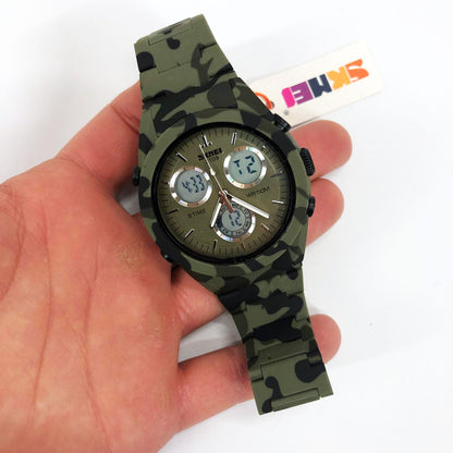 Часы наручные мужские SKMEI 2109CMGN, оригинальные мужские часы, военные мужские наручные часы зеленые