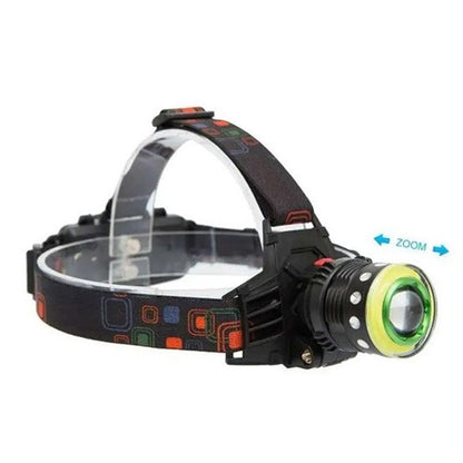 Фонарь налобный Police T105-T6+COB аккумуляторный, водонепроницаемый фонарик, головной фонарик