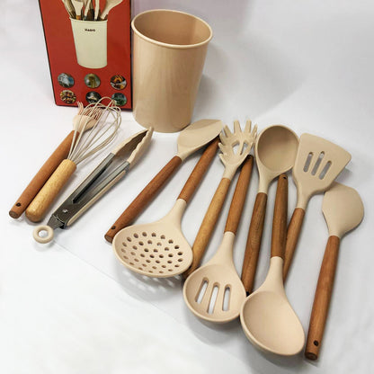 Набор силиконовых кухонных принадлежностей Magio MG-1142 набор ложек лопаток 11 предметов