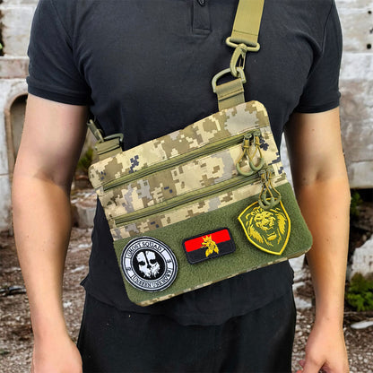 Сумка-кобура піксель камуфляж, тактична чоловіча сумка з тканини кордури AOR-1