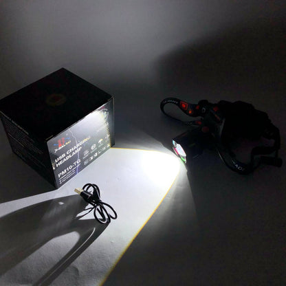 Фонарь налобный аккумуляторный SY-8087-PM10-TG, Фонарик налобный мощный, Налобный прожектор