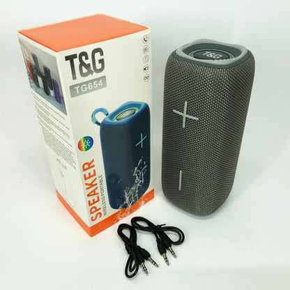 Портативная Bluetooth колонка TG654 8W с подсветкой, Беспроводная колонка портативная мощная. Цвет: серый