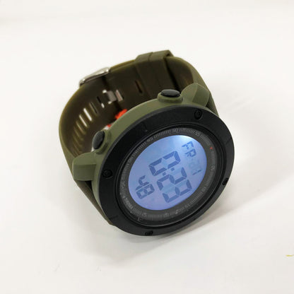 Часы наручные мужские SKMEI 2122AGWT  ARMY GREEN-WHITE, армейские часы противоударные. Цвет: зеленый