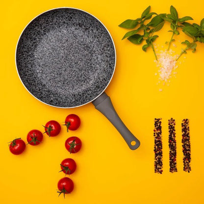 Сковорода Well Done WD-1028B с покрытием LightStone 28 см, сковорода с индукционным дном, для жарки