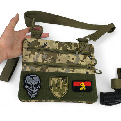 Сумка-кобура піксель камуфляж, тактична чоловіча сумка з тканини кордури AOR-1