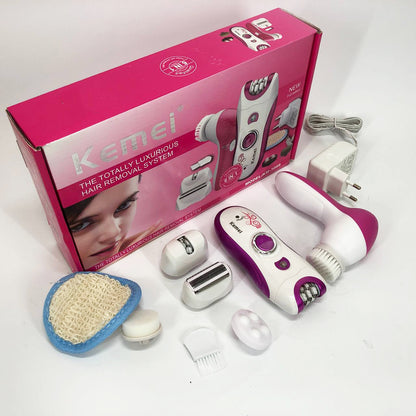 Эпилятор женский многофункциональный 6 в 1 пинцетный Kemei KM-3066 Х массажер уход за кожей 2 скорости