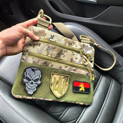 Сумка-кобура піксель камуфляж, тактична чоловіча сумка з тканини кордури AOR-1