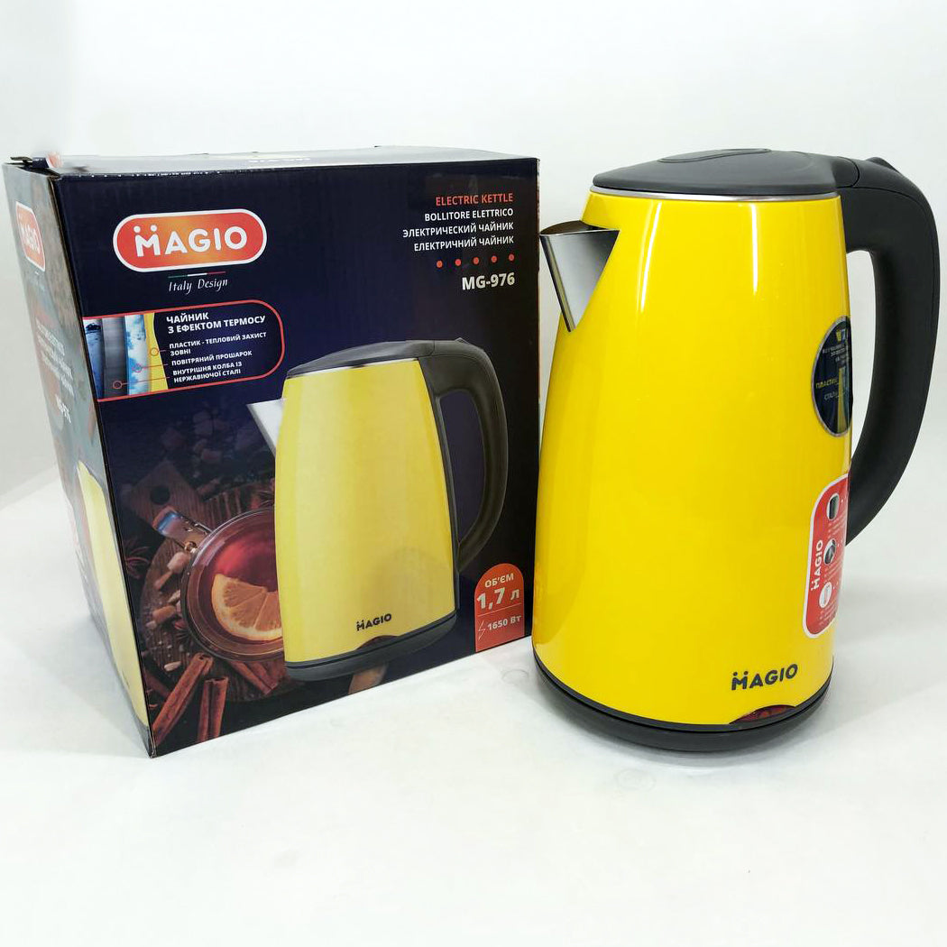 Электрочайник MAGIO MG-976, маленький электрочайник, хороший электрический чайник, электронный чайник