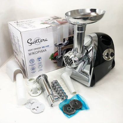 Электромясорубка Suntera SMG-5420B 1800 Вт, электромясорубка соковыжималка для томатов, мясорубка для дома