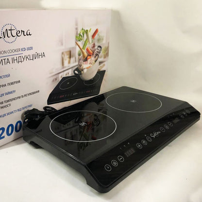 Электроплита большая индукционная инфракрасная Suntera ICD-1020 с LED дисплеем (2000 Вт)