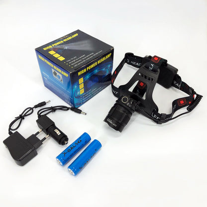 Налобный фонарь Bailong BL-T32-P50, мощный налобный светодиодный фонарик на голову, три режима