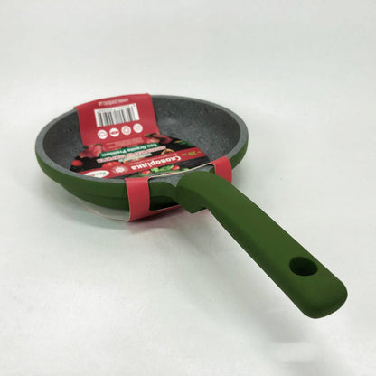 Сковорода Con Brio CB-2026 Eco Granite Premium 20 см, сковорода качественная на плиту. Цвет: зеленый