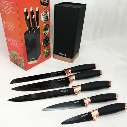 Универсальный кухонный ножевой набор Magio MG-1092 5 шт, набор ножей для кухни, набор кухонных ножей