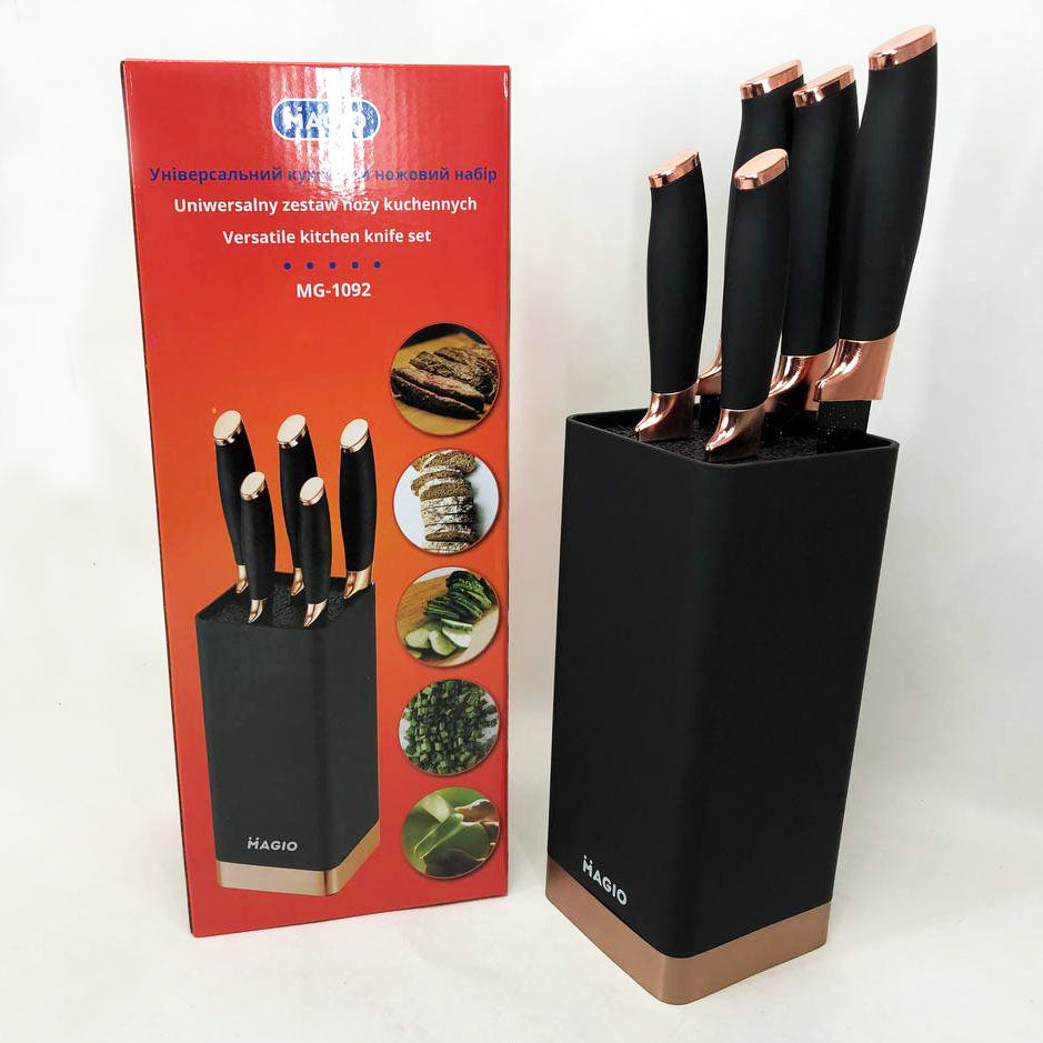 Универсальный кухонный ножевой набор Magio MG-1092 5 шт, набор ножей для кухни, набор кухонных ножей