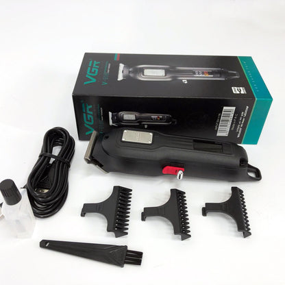 Профессиональная машинка для стрижки волос триммер VGR V-901 с насадками, профессиональная электробритва