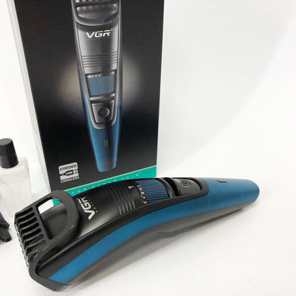 Машинка триммер для стрижки волос и бороды аккумуляторная VGR V-052 с насадками, Профессиональная