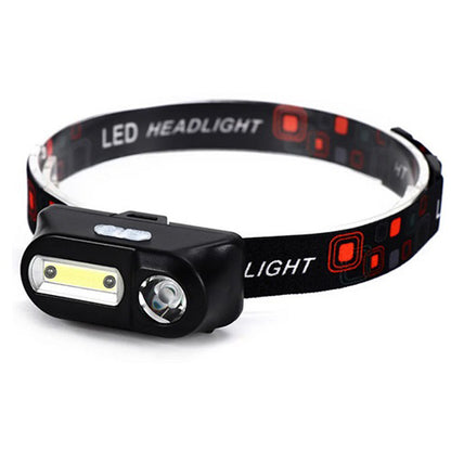 Фонарь налобный BL-1804A COB XPE с датчиком движения, Фонарь аккумуляторный для рыбалки