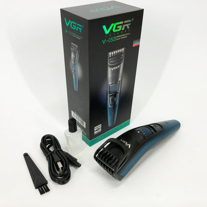 Машинка триммер для стрижки волос и бороды аккумуляторная VGR V-052 с насадками, Профессиональная