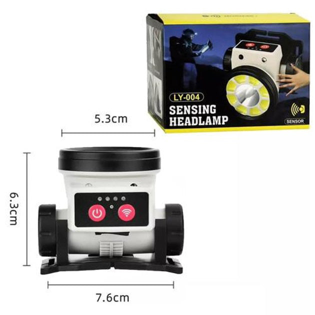 Фонарь налобный PLD-LY004-XPE+COB, фонарик на голову для роботы, мощный фонарик светодиодный на голову