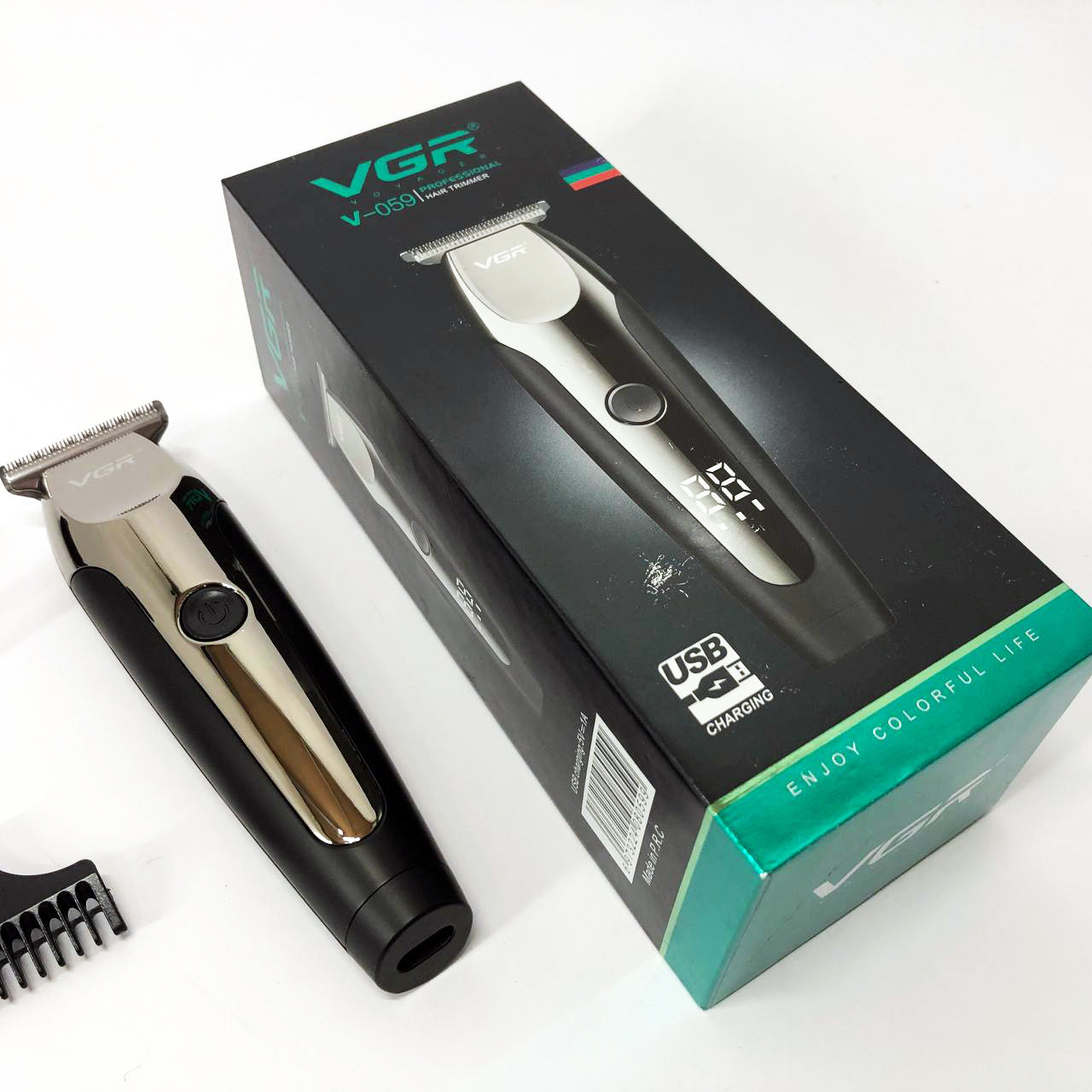 Аккумуляторная машинка для стрижки VGR V-059, беспроводная электробритва, машинка для стрижки для дома