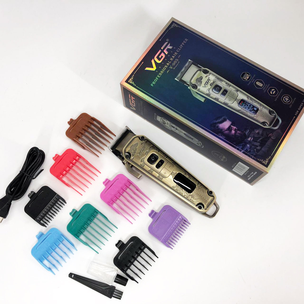 Машинка для стрижки волос триммер для бороды VGR V-005, Окантовочная машинка, Подстригательная машинка