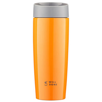 Термокружка Well Done WD-7053O вакуумная 380 мл, Качественный термос для дома. Цвет: оранжевый