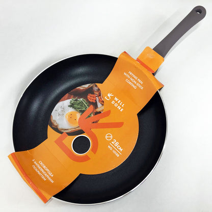 Сковорода алюминиевая 28 см WELL DONE WD-1018B индукция, сковорода с толстым дном, удобная на кухню