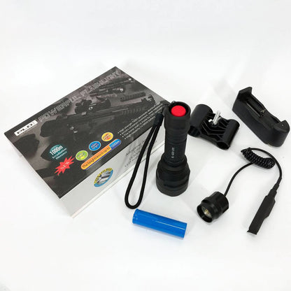 Тактический подствольный фонарь для охоты Bailong BL-QC8 XPE, сильный фонарик, фонарь ручной тактический