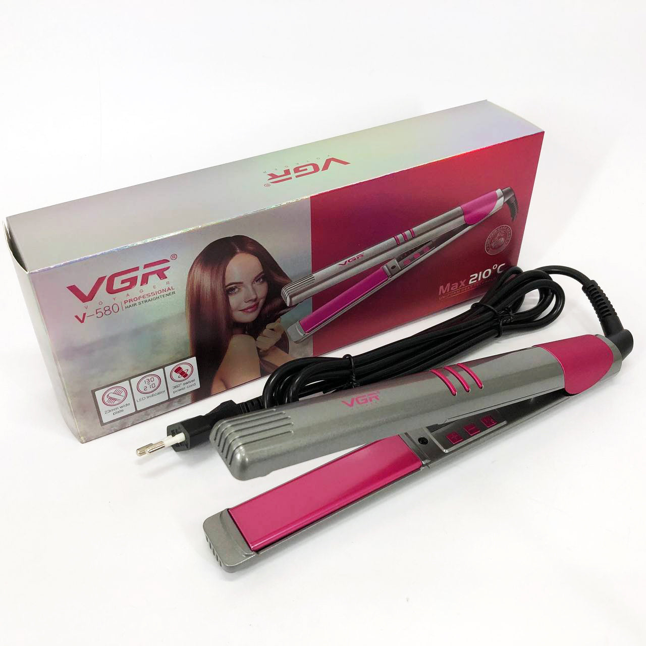 Утюжок выпрямитель для волос VGR V-580, Гофре плойка утюжок для волос, Маленькая плойка