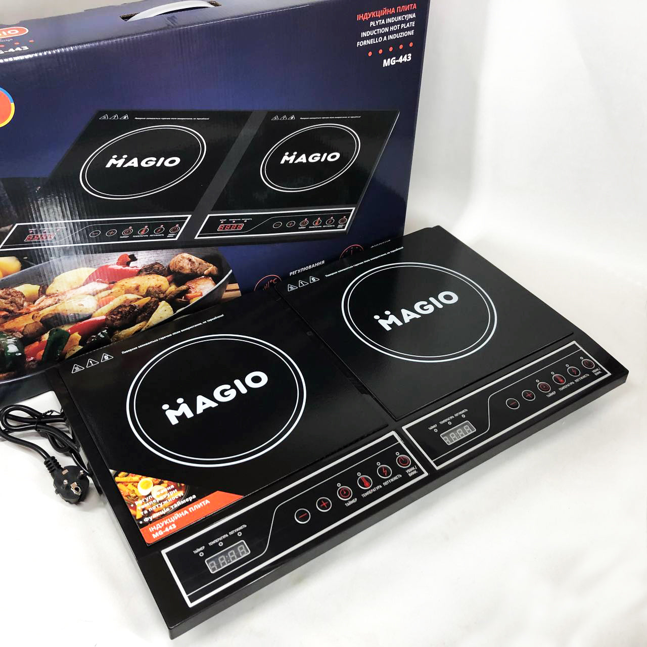 Настольная плита электрическая MAGIO MG-443, Мощная настольная электроплита, Електро плита инфракрасная