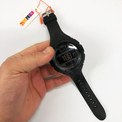 Часы наручные мужские SKMEI 1656BK BLACK, водостойкие тактические часы. Цвет: черный