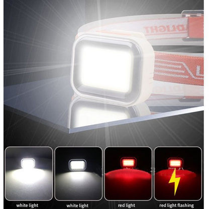 Фонарь налобный CY-2027-B-COB(white+red)