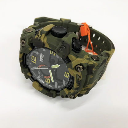 Часы наручные мужские SKMEI 1520CMGN CAMO GREEN, часы военные мужские, для военнослужащих. Цвет: камуфляж