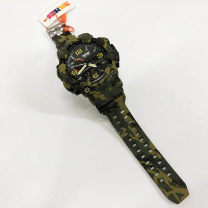 Часы наручные мужские SKMEI 1520CMGN CAMO GREEN, часы военные мужские, для военнослужащих. Цвет: камуфляж