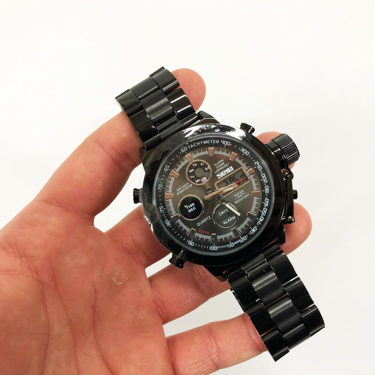 Часы наручные мужские SKMEI 1515BK BLACK, часы наручные электронные тактические. Цвет: черный